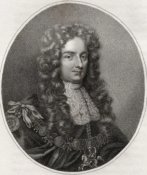 Laurence Hyde, engraved by Bocquet, illustration from A catalogue of Royal and Noble Authors