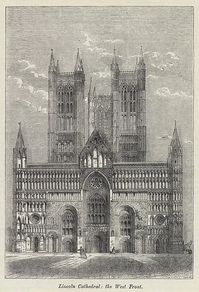 Lincoln Cathedral, the West Front (engraving)
