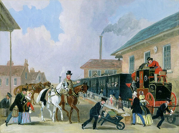 The Louth-London Royal Mail Travelling by Train from Peterborough East in December 1845