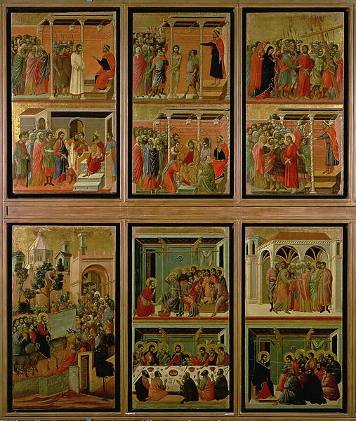 Maesta: eleven scenes from the Passion, 1308-11 (tempera on panel)