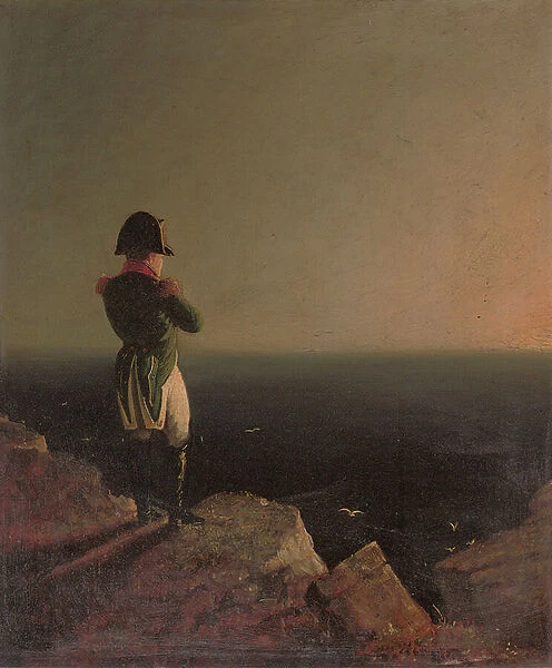 Napoleon Bonaparte Musing at St. Helena, 1841 (oil on canvas)