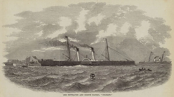 The Newhaven and Dieppe Packet, 'Orleans'(engraving)
