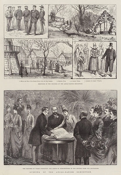 Opening of the Anglo-Danish Exhibition (engraving)