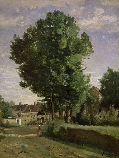 Outskirts of a village near Beauvais, c. 1850 (oil on canvas)