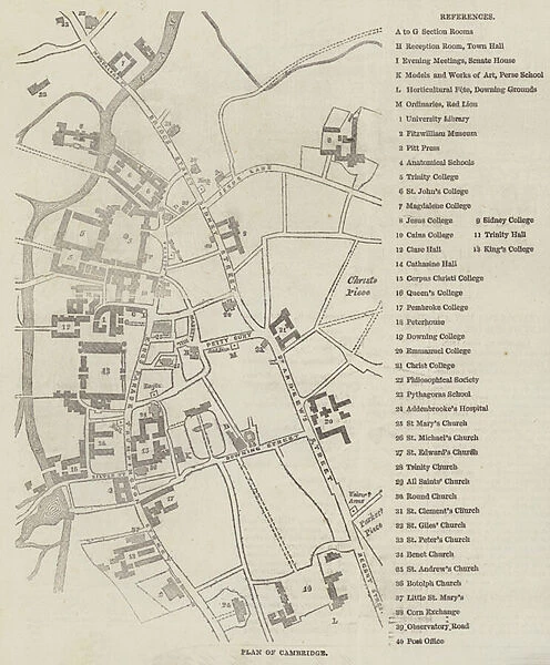 Plan of Cambridge (engraving)