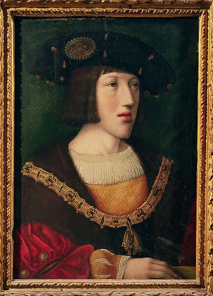 Portrait of Charles V (1500-58), at the age of about sixteen, 1516 (oil on canvas)