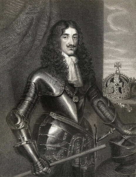 Portrait of King Charles II (1630-85) from Lodges British Portraits