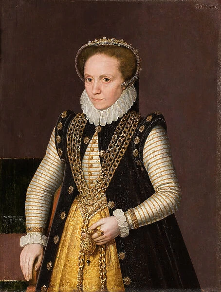 Portrait of an unknown French Noblewoman, 1560-9 (oil on panel)