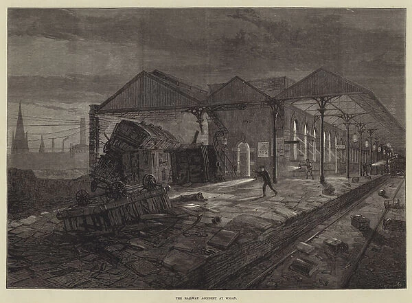 The Railway Accident at Wigan (engraving)