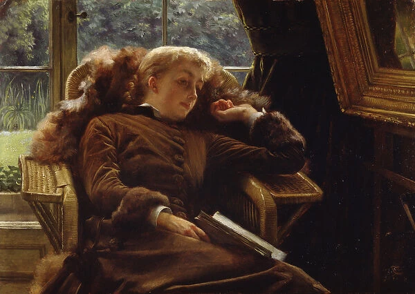 Reverie: Mrs. Newton reclining in a chair