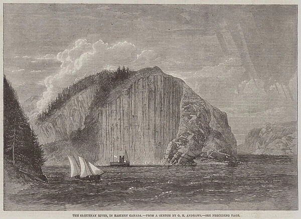 The Saguenay River, in Eastern Canada (engraving)