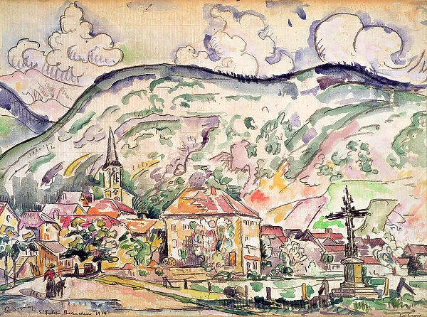 Saint-Julien-Beauchene, 1914 (watercolour on paper)
