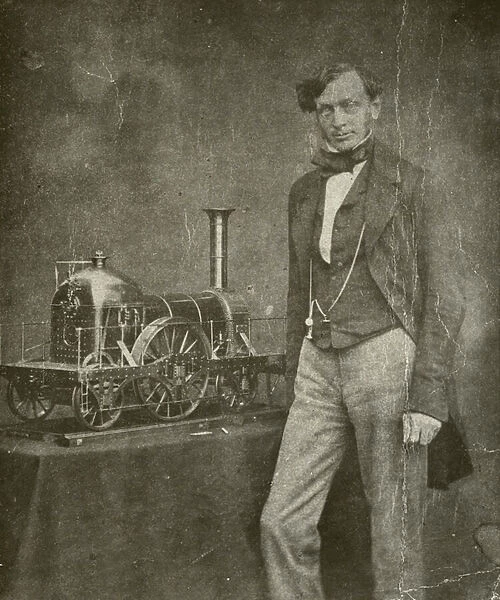 Sir Daniel Gooch, English railway engineer and Chairman of the Great Western Railway Company (b  /  w photo)