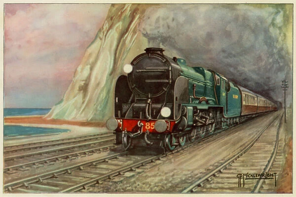 Southern Railway, 'Lord Nelson'Class Locomotive, No 851 'Sir Thomas Drake'(colour litho)