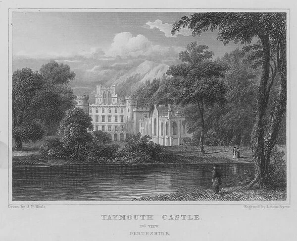 Taymouth Castle, 2nd View, Perthshire (engraving)