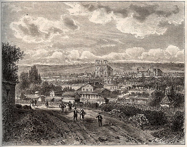 Toul - (Meurthe-et-Moselle, en region Lorraine) engraving in 'La France illustree