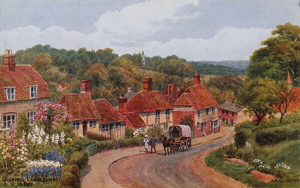 Town Hill Lamberhurst, Kent (colour litho)