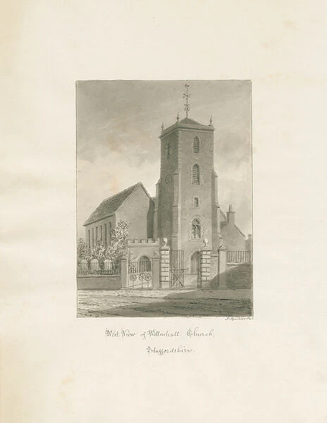 Willenhall Church: sepia drawing, 1846 (drawing)