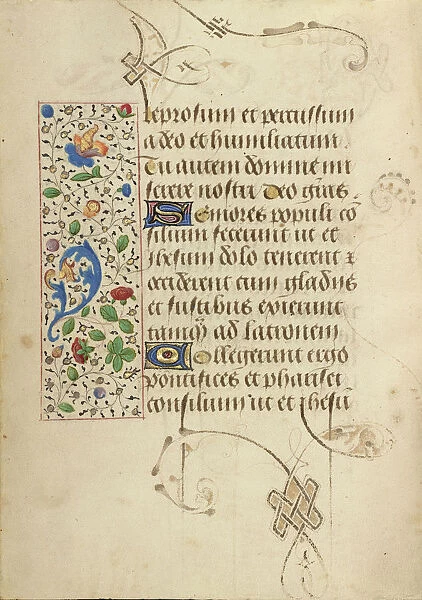Decorated Text Page Ghent written Belgium 1471