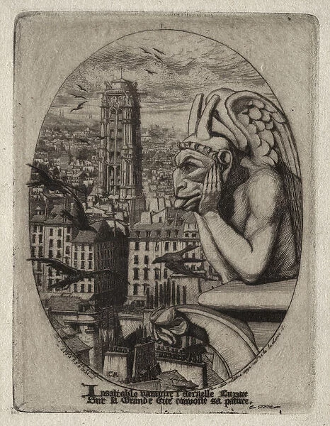 Etchings Paris Gargoyle 1853 Charles Meryon French