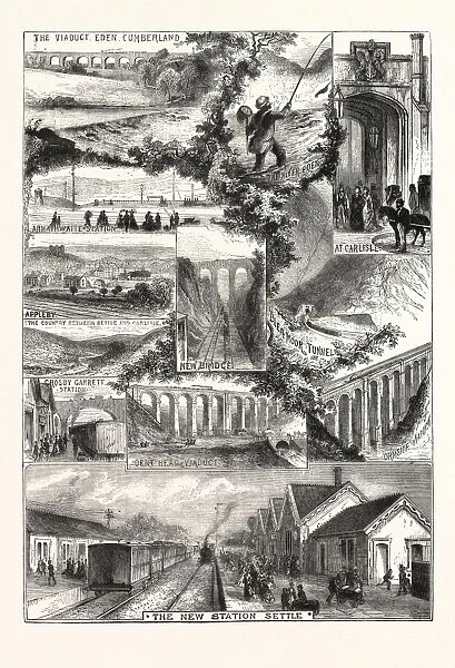 The Midland Railway between Settle and Carlisle, Engraving 1876, Uk, Britain, British