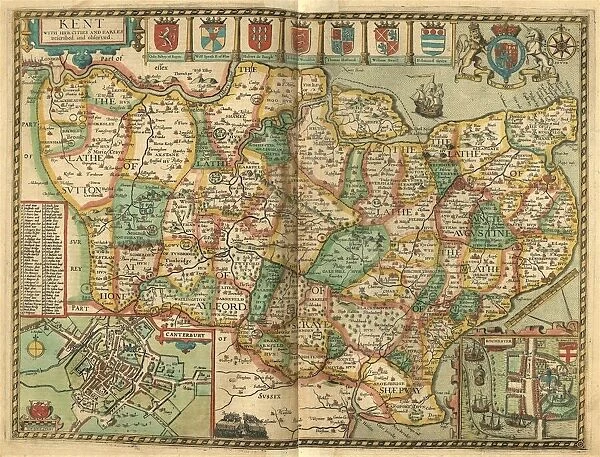 John Speeds map of Kent, 1611