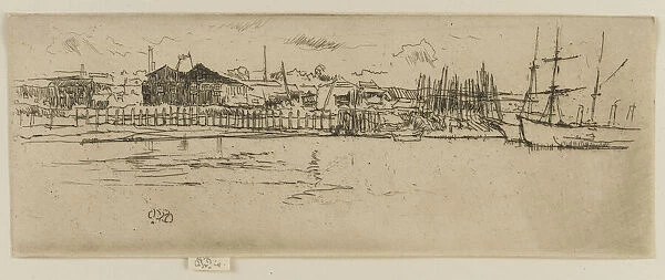 Dry Docks, Southampton, 1887. Creator: James Abbott McNeill Whistler