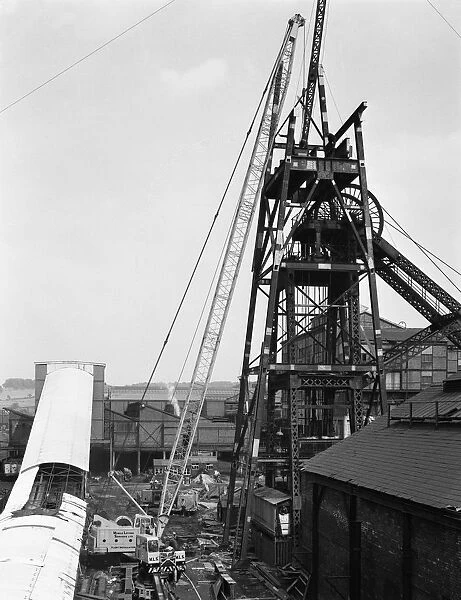 Heavy lifting gear at Hickleton Main pit, Thurnscoe, South Yorkshire, 1961. Artist