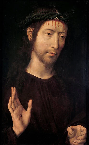 The Man of Sorrows Blessing, 1480-1490. Artist: Memling, Hans (1433  /  40-1494)