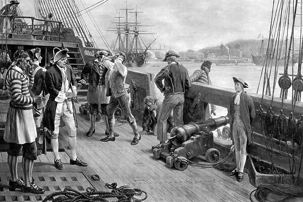 Nelsons First Footing in the Navy, Chatham, 1771