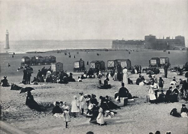 New Brighton - Showing the Port and the Lighthouse, 1895