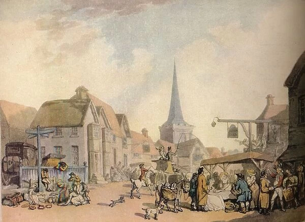 An old English Village Scene, c18th century. (1941). Artist: Thomas Rowlandson