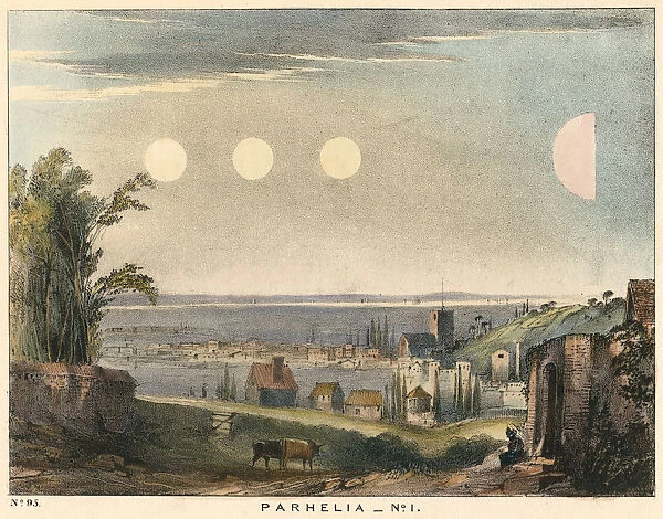 Parhelia (mock suns) without haloes, observed in England in 1698, (1845)