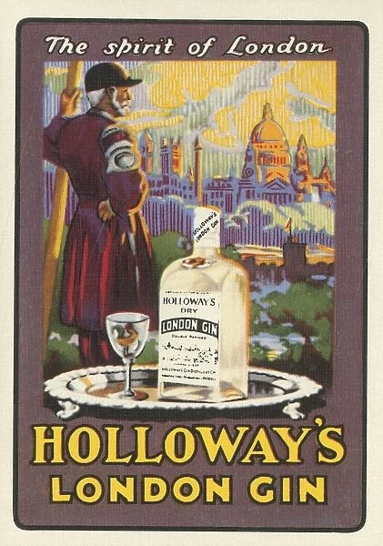 The spirit of London - Holloways London Gin, c1930s. Creator: Unknown