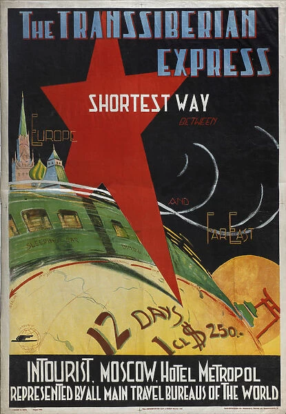 Transsiberian express (Poster of the Intourist company), 1930. Artist: Litvak, Max (1898-after 1943)