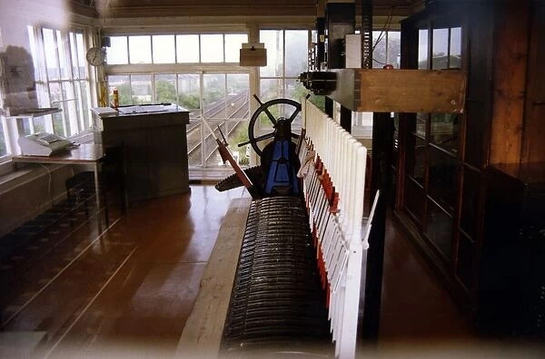 The interior of the Signal Box at Haydon Bridge, Northumberland circa 1994