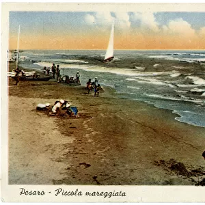 A breezy day on the beach, Pesaro, Italy