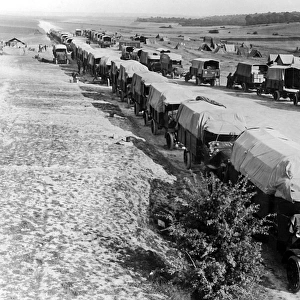 British transport during advance, Western Front, WW1