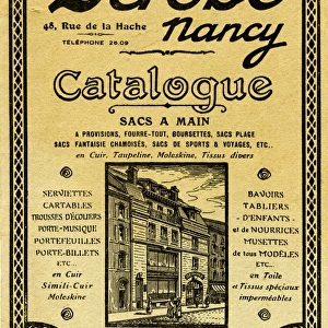 Catalogue cover, Derobe, Nancy, France