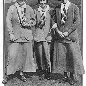 Three lady golfers, 1914