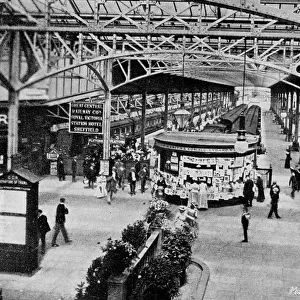 Platform scene at Marylebone Station, London
