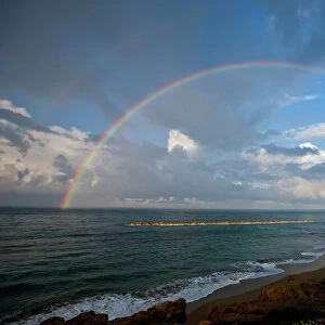 180 degree rainbow after early morning storm - Paphos - Cyprus - April
