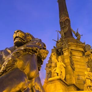 Mirador de Colon (Columbus Monument), Barcelona, Catalonia, Spain, Europe