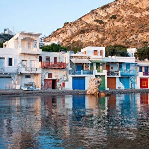 Picturesque colorful village of Klima, Milos island, Cyclades, Greek Islands, Greece