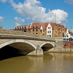 Riverside cityscape, Maidstone, Kent, England, United Kingdom, Europe