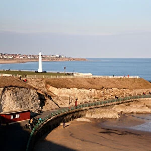 Seaburn Lighthouse and Beach Sunderland, Tyne and Wear, England, United Kingdom, Europe