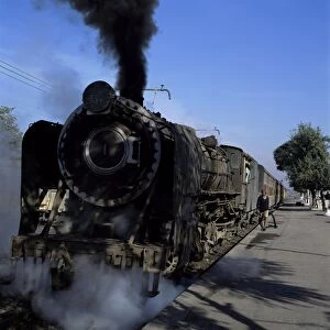 Steam locomotive of Indian Railways at Chittaurgarh Junction