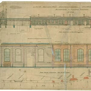 LNER Southern Area Doncaster Central - enlargment of station - alterations to platform buildings up side (received Sheffield 22 / 12 / 1937)