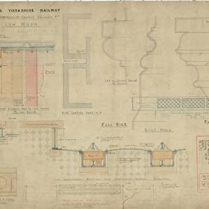 L&YR Low Moor Station Subway - Details for Underground Passage Columns [1874]
