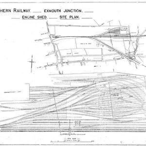 Southern Railway Exmouth Junction Engine Shed Site Plan [1923]
